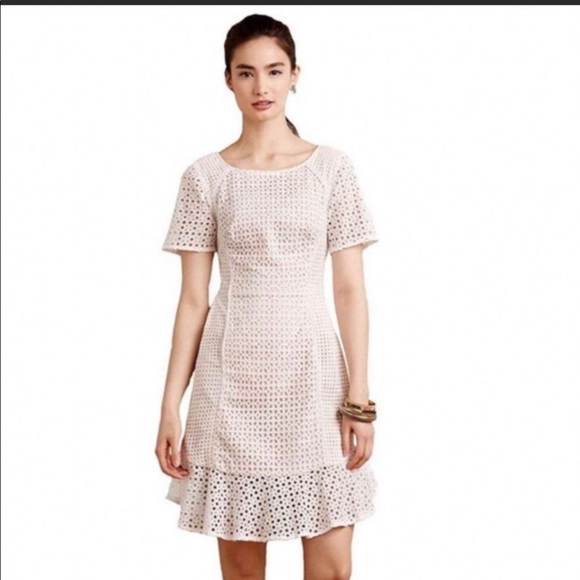 Anthropologie HD eyelet fitted dress 👗 - Picture 5 of 6